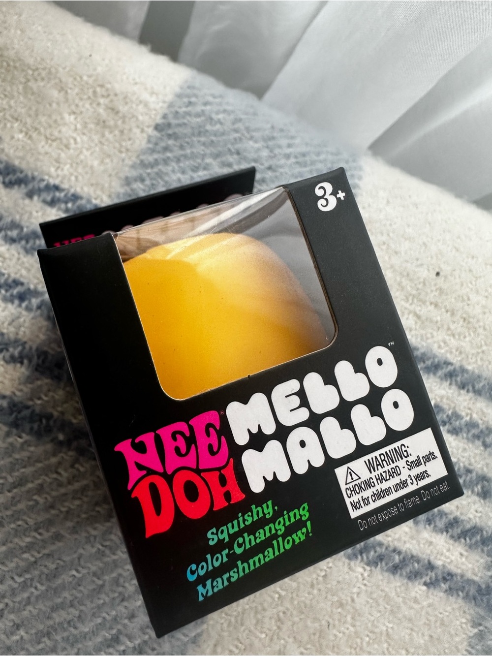 Authentic Schylling Nee Doh Mello Mallo Squishy Color-Changing Toy - Yellow